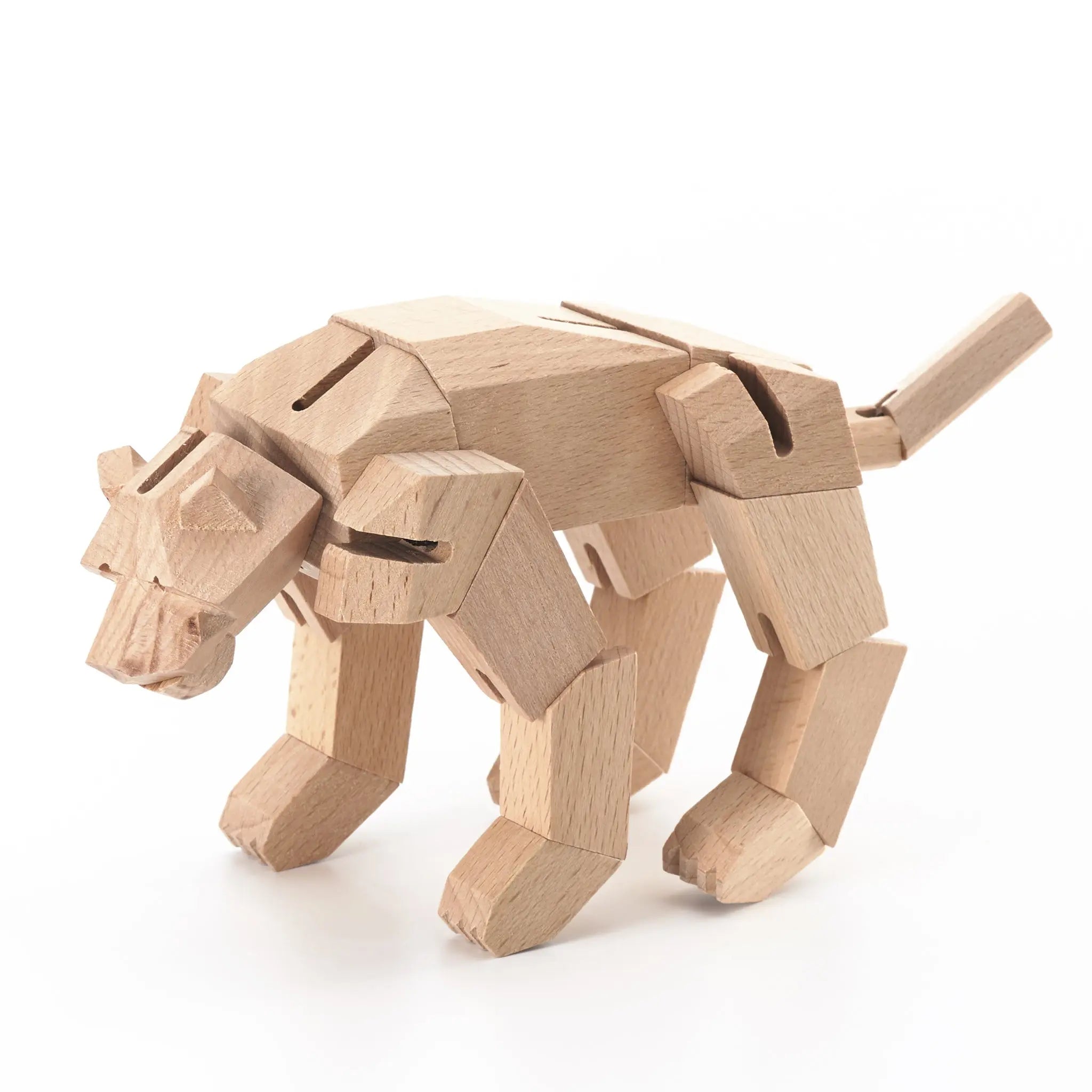 Morphits® Modern Wooden Tiger Decor – Interactive Puzzle & Art Piece