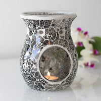 Large Gunmetal Grey Crackle Oil Burner and Wax Warmer - BIG FRENCHIES