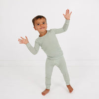 Evergreen Stripe Bamboo Kids Pajama Set - BIG FRENCHIES