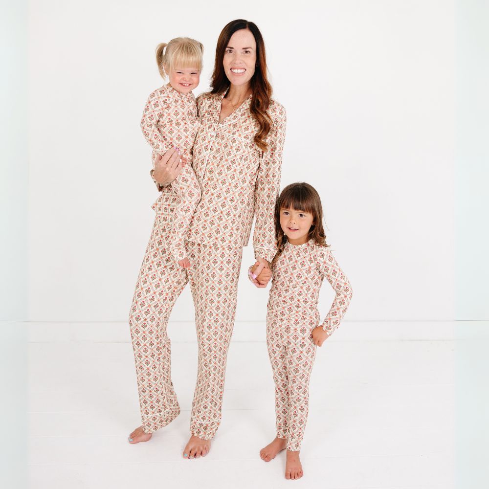 Holly Trellis Bamboo Kids Pajama Set - BIG FRENCHIES