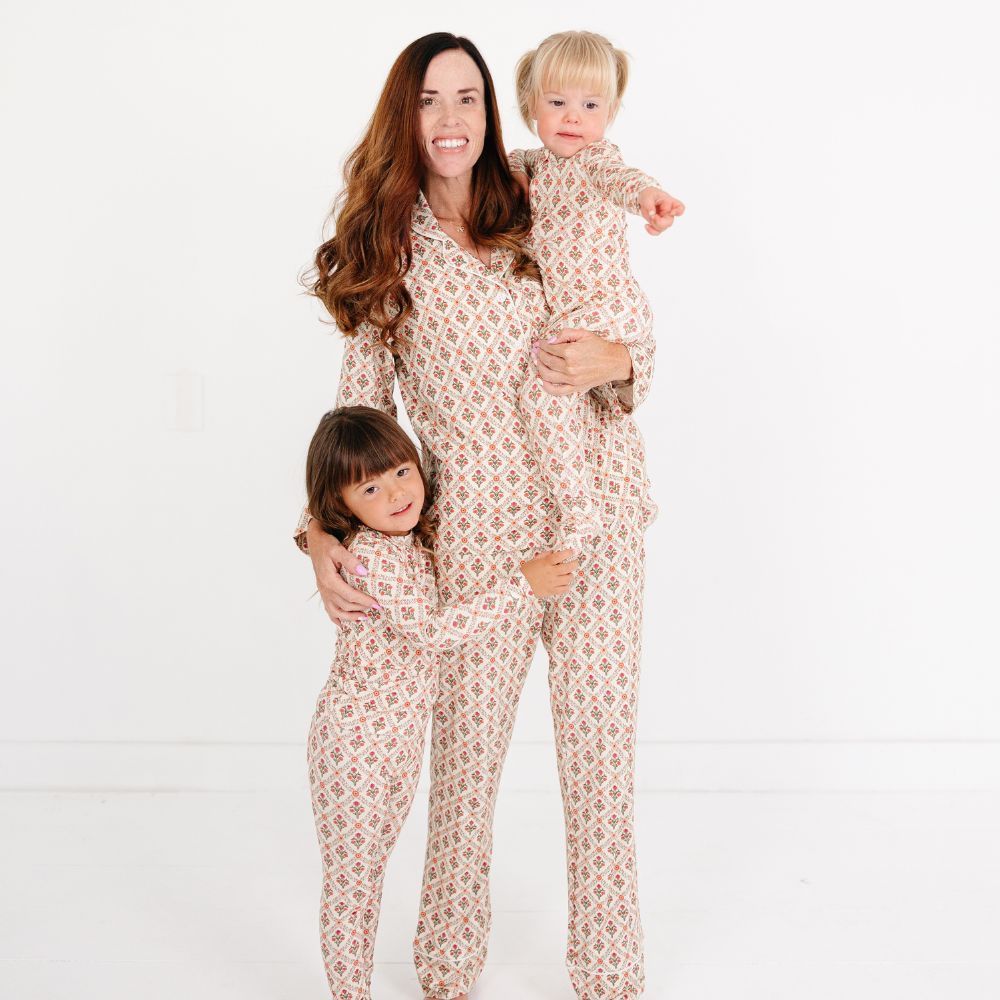 Holly Trellis Long Sleeve & Pants Bamboo Women's Pajama Set - BIG FRENCHIES