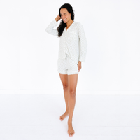 Lavender Lane Long Sleeve & Shorts Bamboo Women's Pajama Set