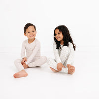 Oatmeal Stripe Bamboo Kids Pajama Set - BIG FRENCHIES