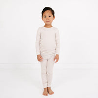 Oatmeal Stripe Bamboo Kids Pajama Set - BIG FRENCHIES