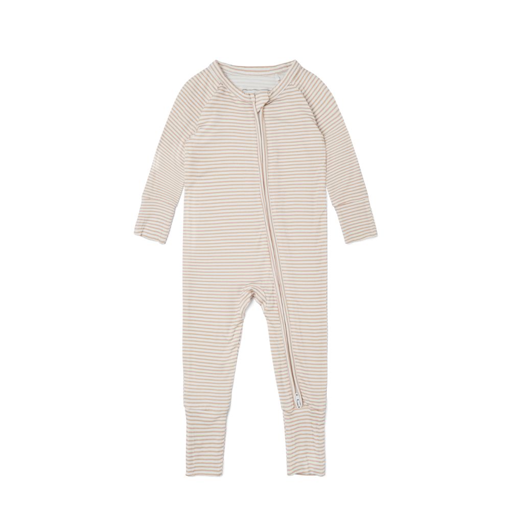 Oatmeal Stripe Bamboo Sleeper - BIG FRENCHIES