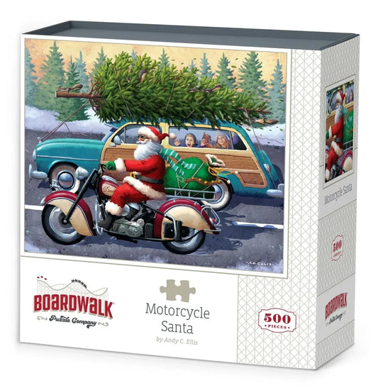 Motorcycle Santa 500 Piece Puzzle by Boardwalk - BIG FRENCHIES