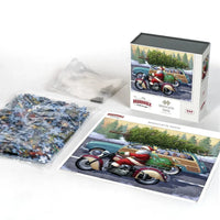 Motorcycle Santa 500 Piece Puzzle by Boardwalk - BIG FRENCHIES