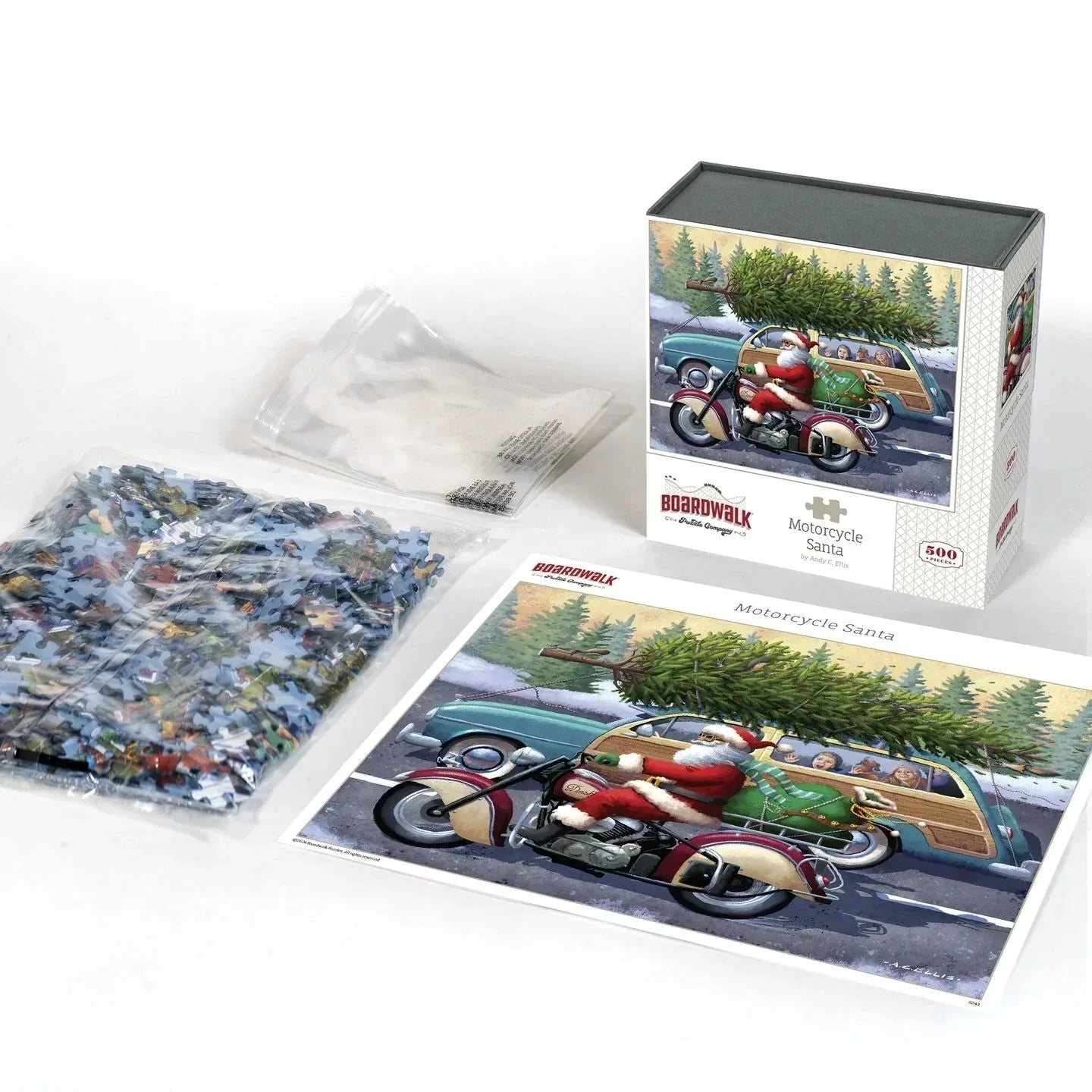 Motorcycle Santa 500 Piece Puzzle by Boardwalk - BIG FRENCHIES