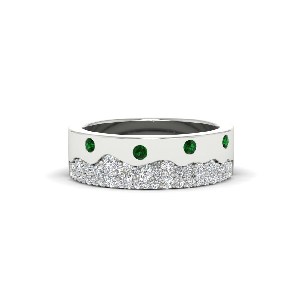 Mountain Stone Mens Wedding Ring