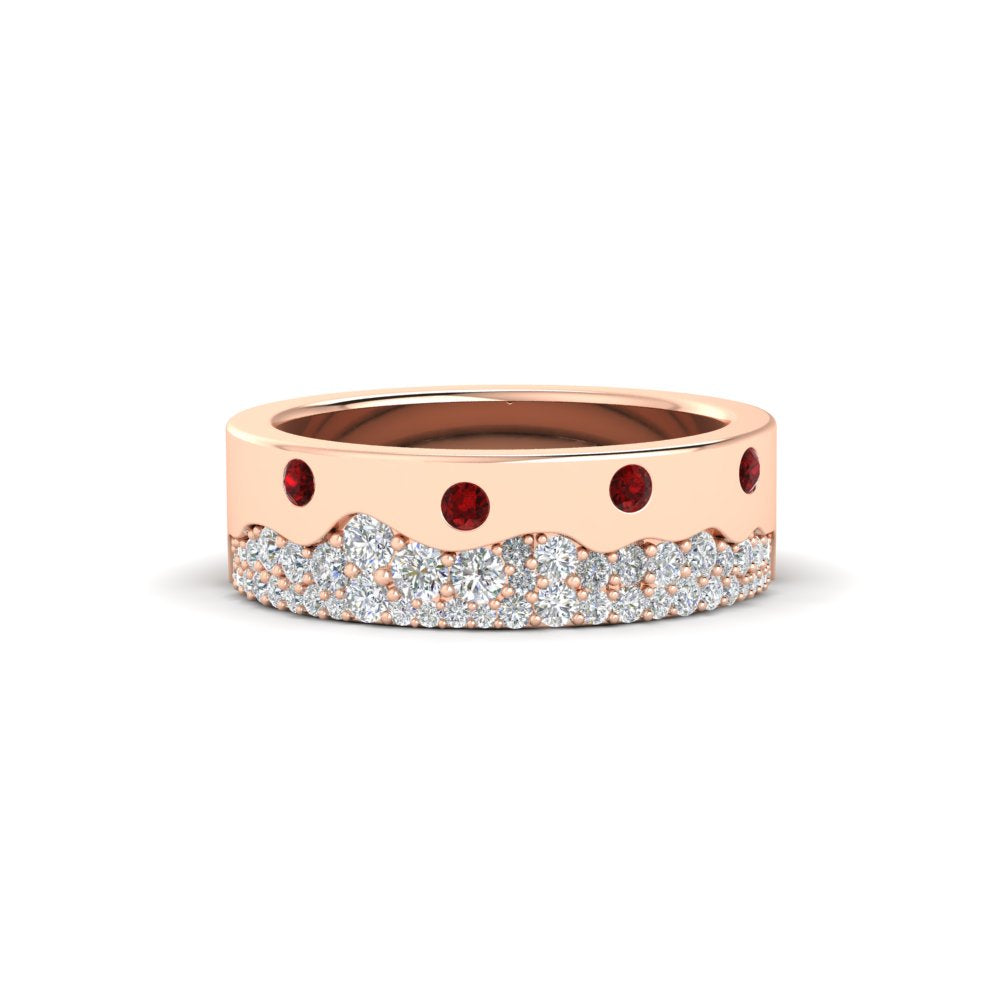 Mountain Stone Mens Wedding Ring