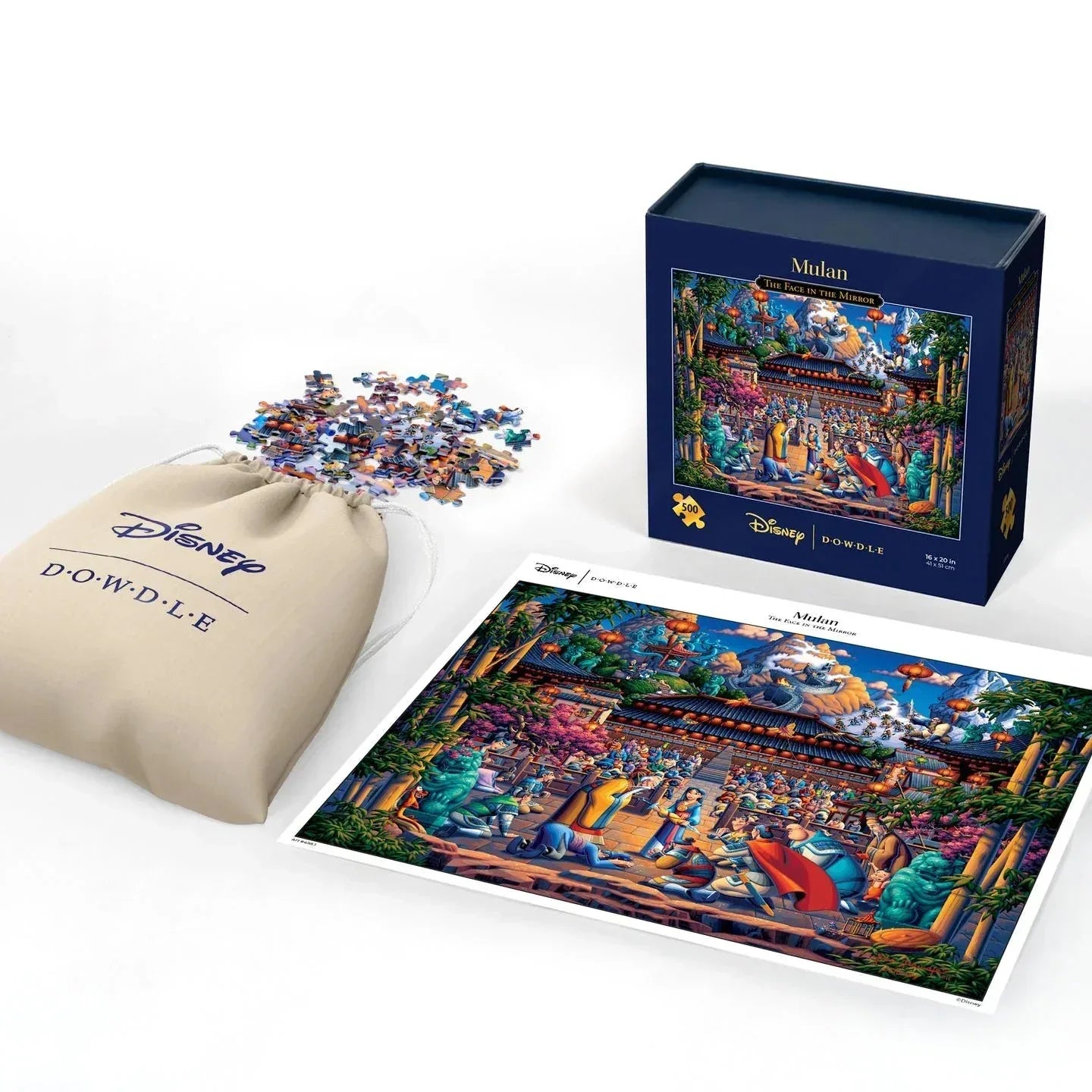 Mulan The Face in the Mirror 500 Piece Jigsaw Puzzle | Dowdle Puzzles - BIG FRENCHIES