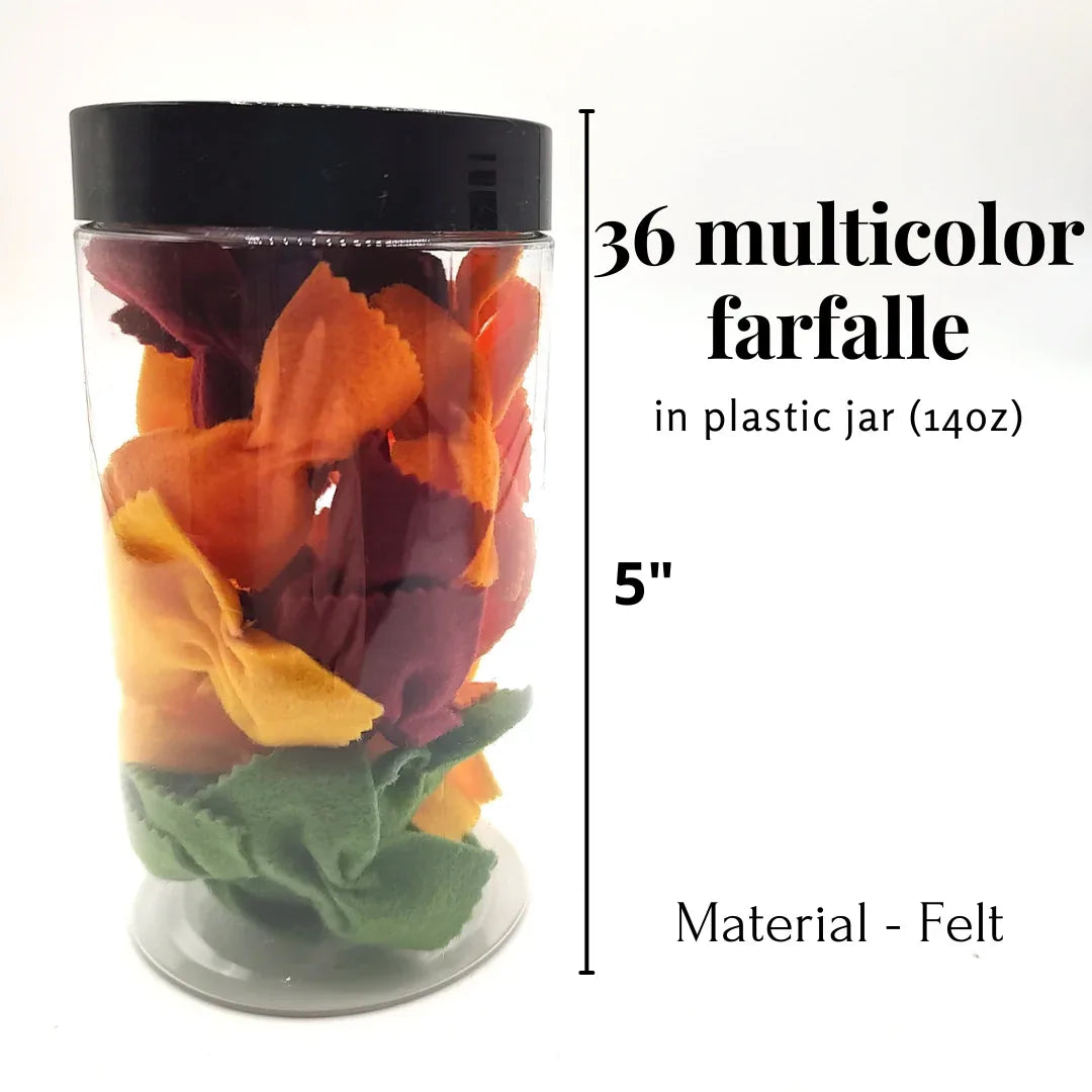 Pasta multi colored farfalle, bow tie play food - BIG FRENCHIES