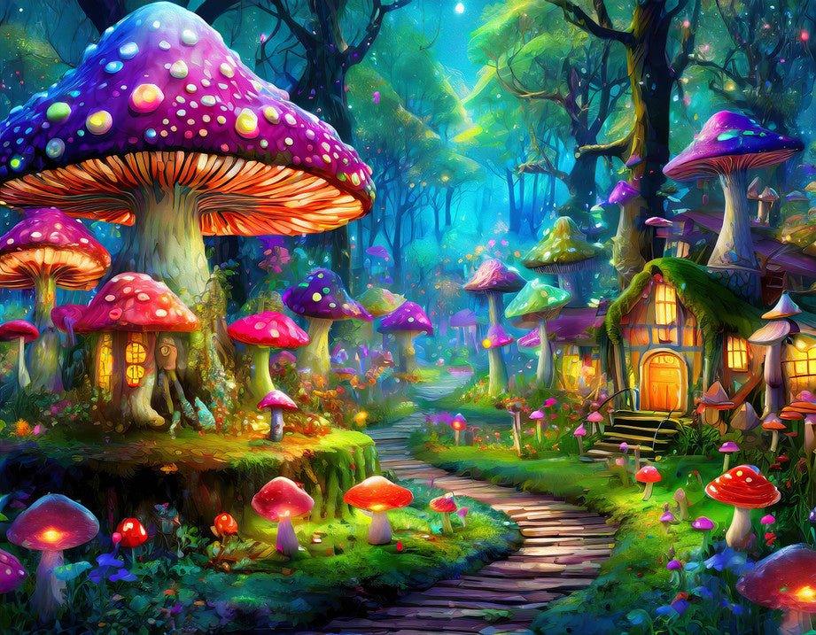 Mushroom Path 500 Piece Jigsaw Puzzle by Springbok Puzzles - BIG FRENCHIES