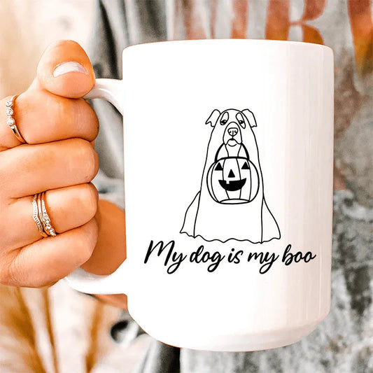 My Dog Is My Boo Ceramic Mug 15 oz - BIG FRENCHIES