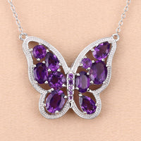 4.32 Carat Genuine Amethyst .925 Sterling Silver Necklace