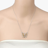 4.43 Carat Genuine Citrine .925 Sterling Silver Necklace