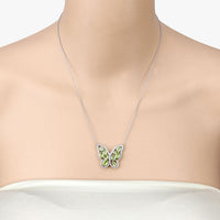 4.65 Carat Genuine Peridot .925 Sterling Silver Necklace