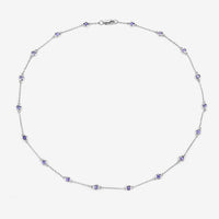 1.80 Carat Genuine Tanzanite .925 Sterling Silver Necklace