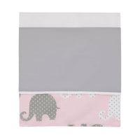 NoJo The Dreamer Pink and Grey Elephant 8 Piece Nursery Crib Bedding Set - BIG FRENCHIES
