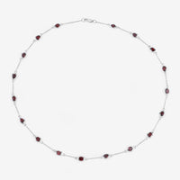 8.10 Carat Genuine Garnet .925 Sterling Silver Necklace