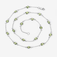6.30 Carat Genuine Peridot .925 Sterling Silver Necklace