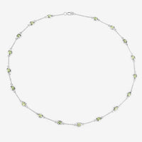6.30 Carat Genuine Peridot .925 Sterling Silver Necklace