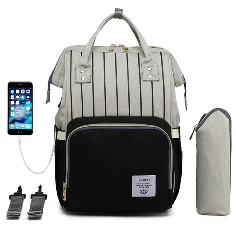 USB Diaper Baby Bag - # BAGEG11910001 - BIG FRENCHIES
