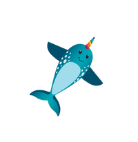 57  Inch Tall Nylon Narwhal Kite