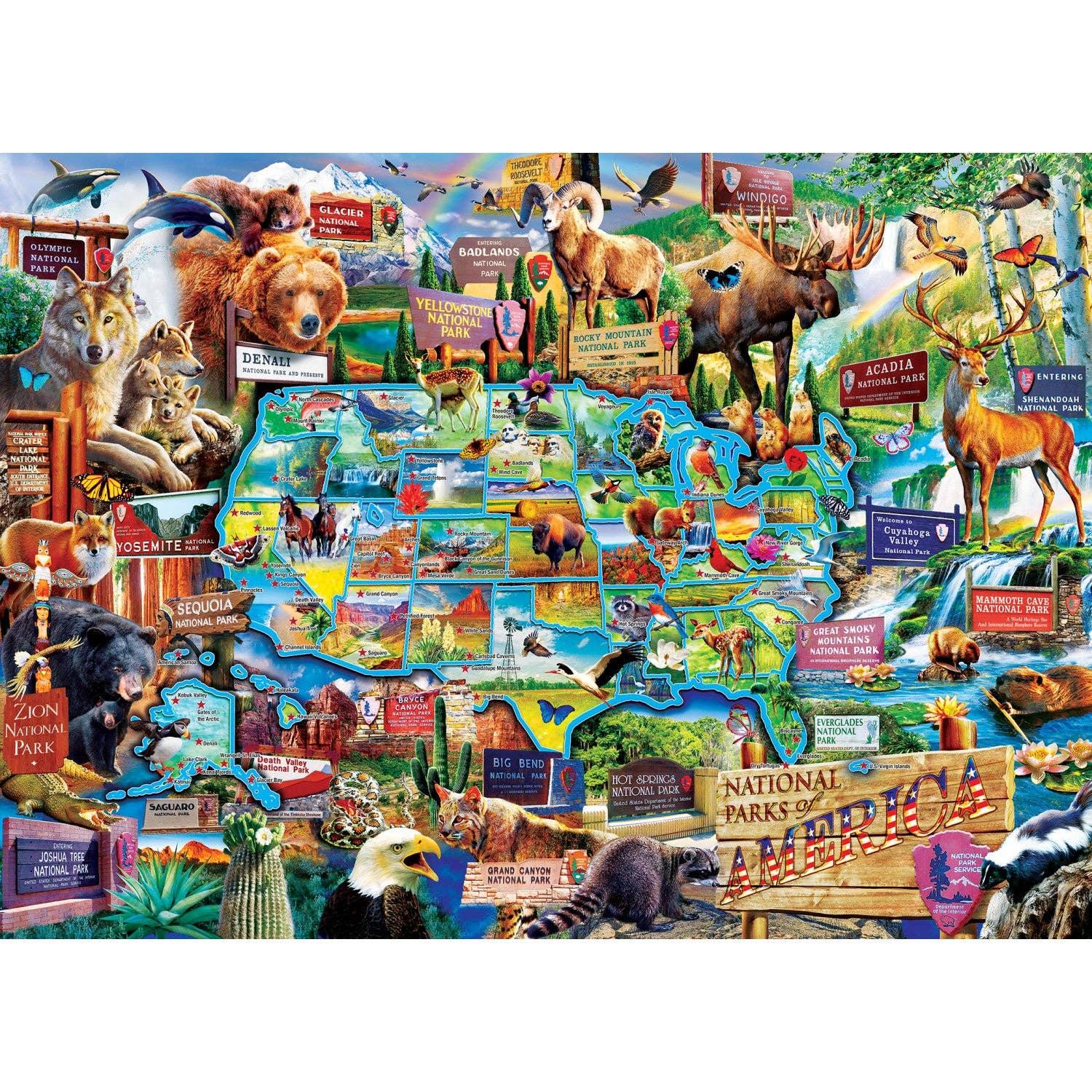 National Parks of America 1000 Piece Jigsaw Jigsaw Puzzle by Masterpieces Puzzles - BIG FRENCHIES