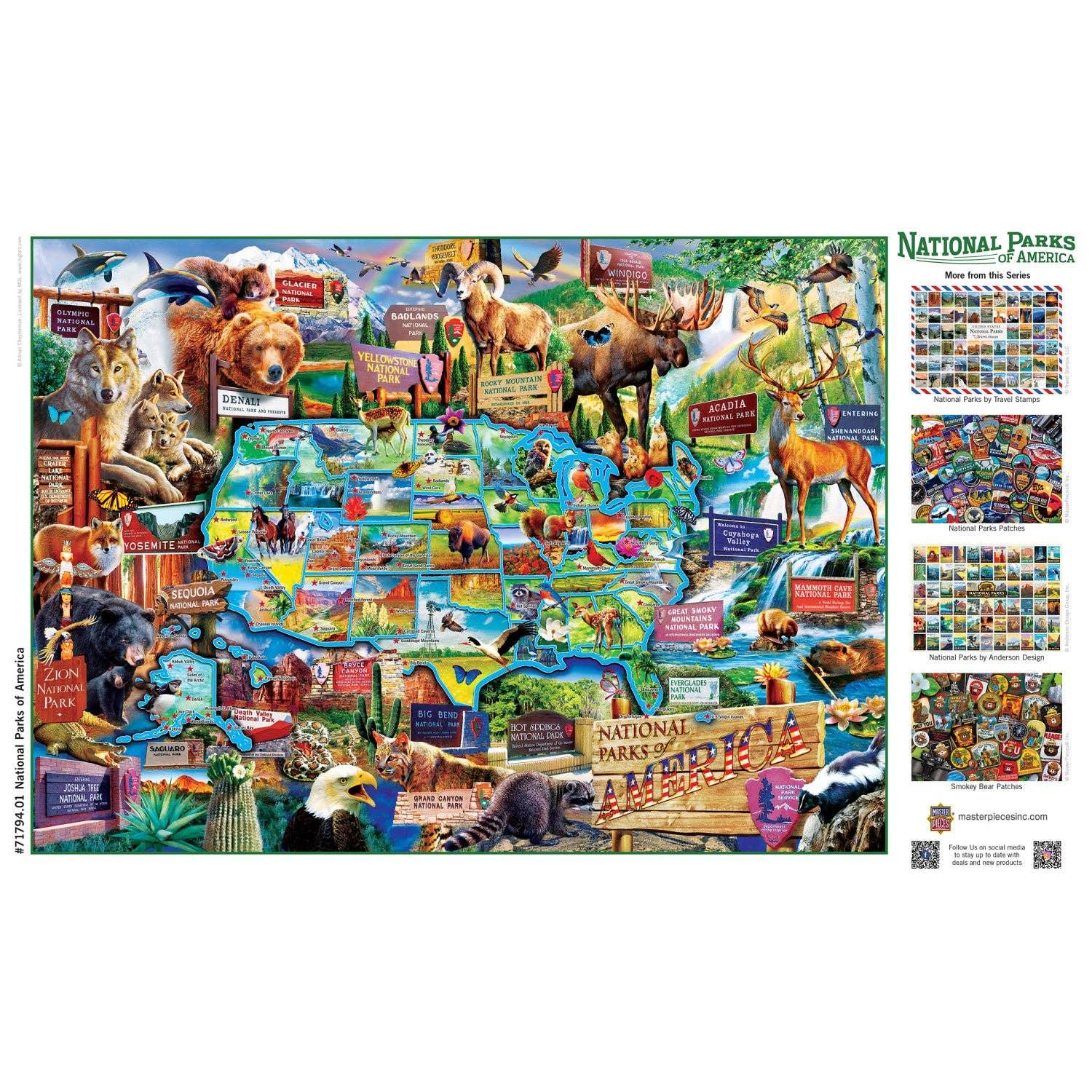 National Parks of America 1000 Piece Jigsaw Jigsaw Puzzle by Masterpieces Puzzles - BIG FRENCHIES