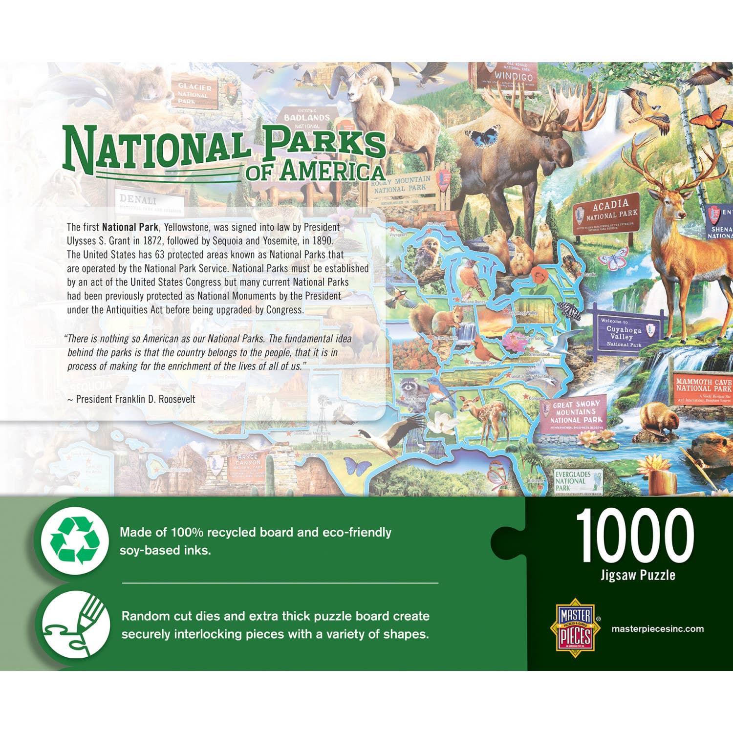 National Parks of America 1000 Piece Puzzle by Masterpieces - BIG FRENCHIES