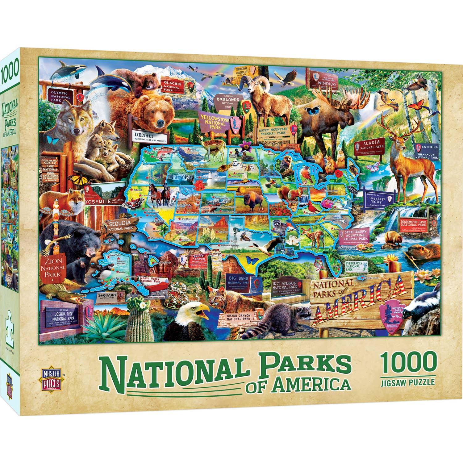 National Parks of America 1000 Piece Puzzle by Masterpieces - BIG FRENCHIES