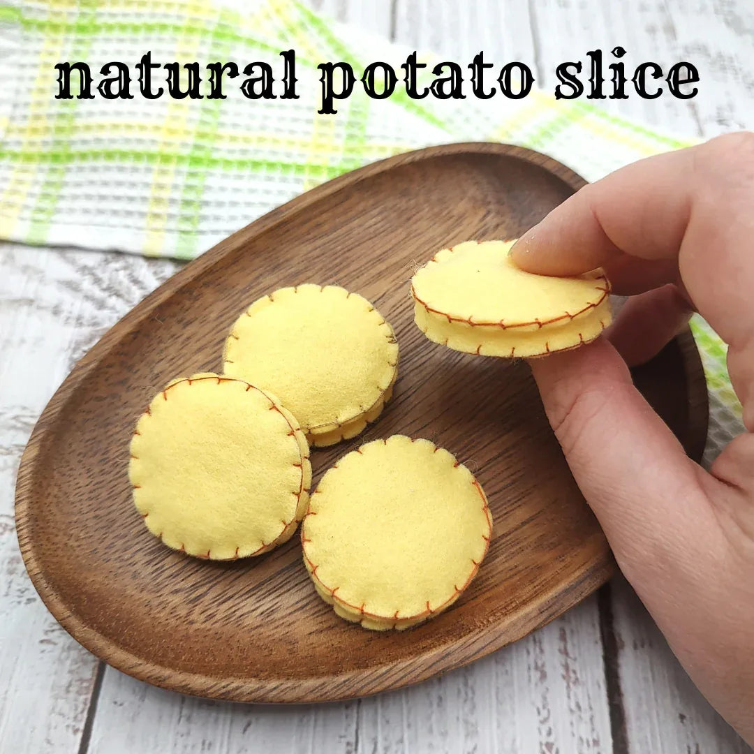 Baked slice potatoes "handmade", roasted sweet potato play food - BIG FRENCHIES