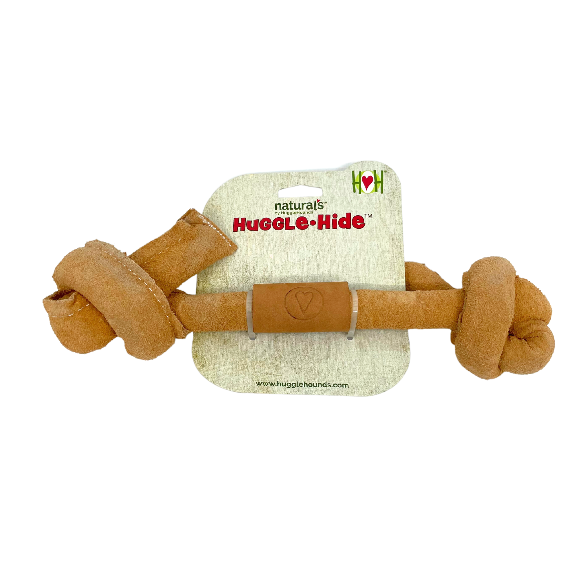 Huggle-Hide® Natural Leather Bone Dog Toy, 3 Pack - BIG FRENCHIES