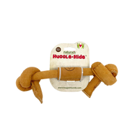Huggle-Hide® Natural Leather Bone Dog Toy, 3 Pack - BIG FRENCHIES