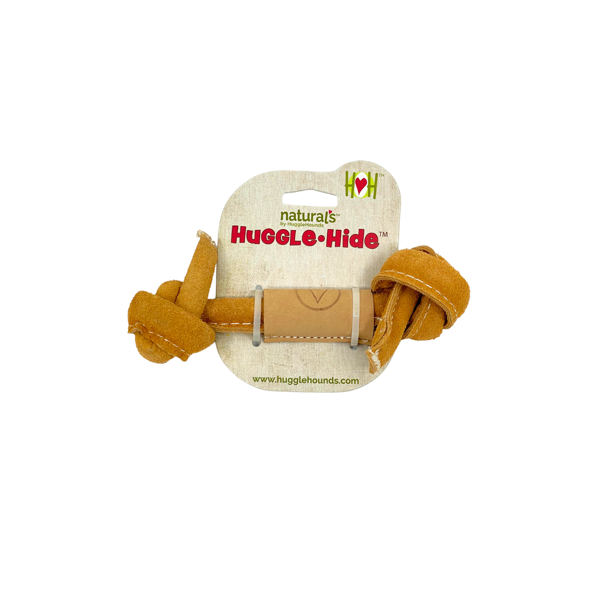 Huggle-Hide® Natural Leather Bone Dog Toy, 3 Pack - BIG FRENCHIES