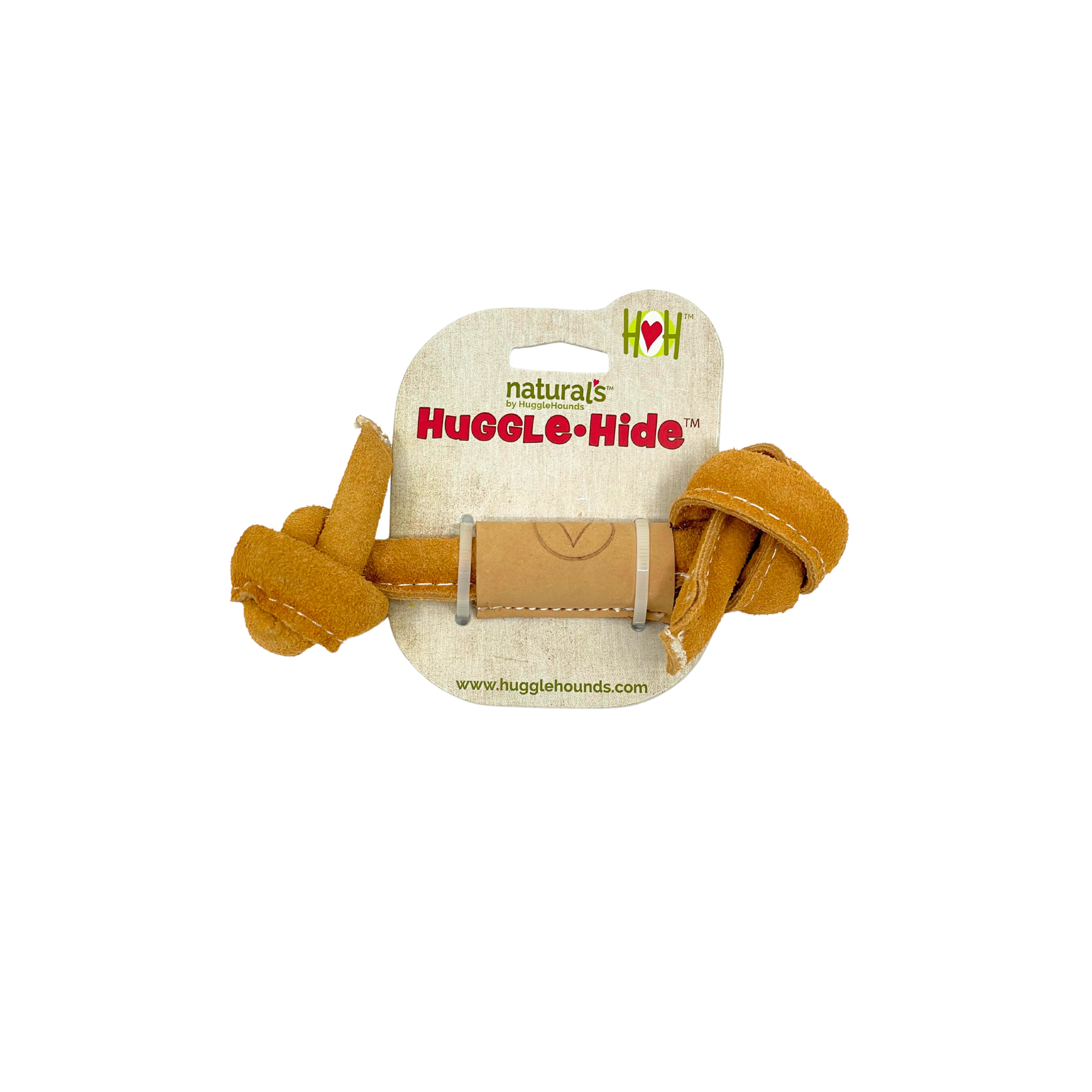Huggle-Hide® Natural Leather Bone Dog Toy, 3 Pack - BIG FRENCHIES