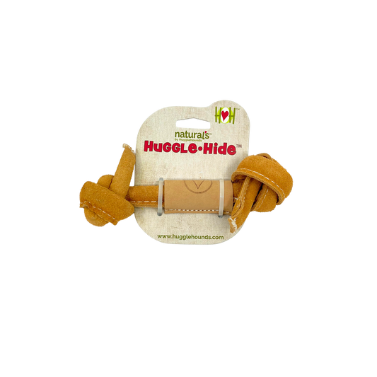 Huggle-Hide® Natural Leather Bone Dog Toy, 3 Pack - BIG FRENCHIES