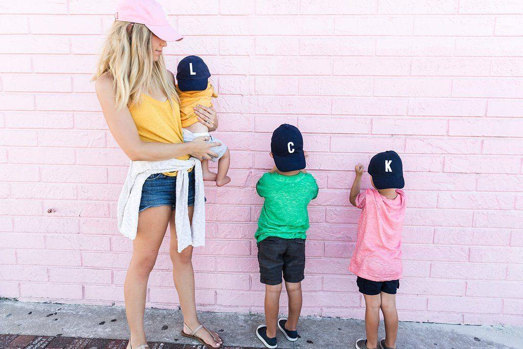 Navy Blue Letter Baseball Hat - BIG FRENCHIES