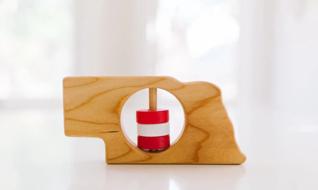 Nebraska State Wooden Baby Rattle™ - BIG FRENCHIES