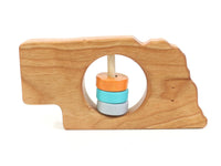 Nebraska State Wooden Baby Rattle™ - BIG FRENCHIES