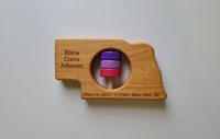 Nebraska State Wooden Baby Rattle™ - BIG FRENCHIES