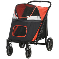 One-Click Foldable Stroller for Large Medium Small Dogs, Pet, Cats with Storage - BIG FRENCHIES