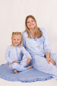Arctic Fair Isle | Adult Button Pajama Top