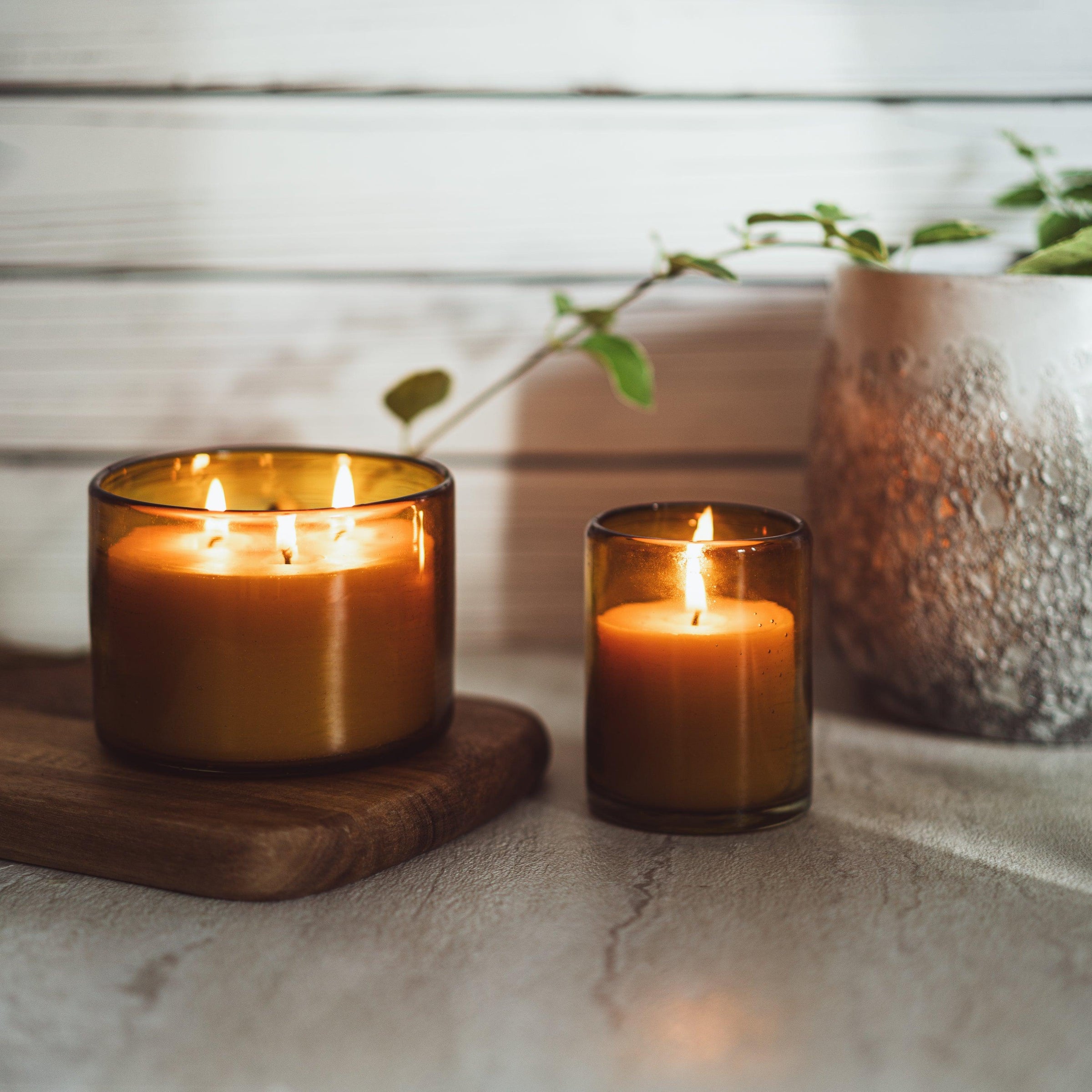 Pure Beeswax Candle in Blown Glass - BIG FRENCHIES