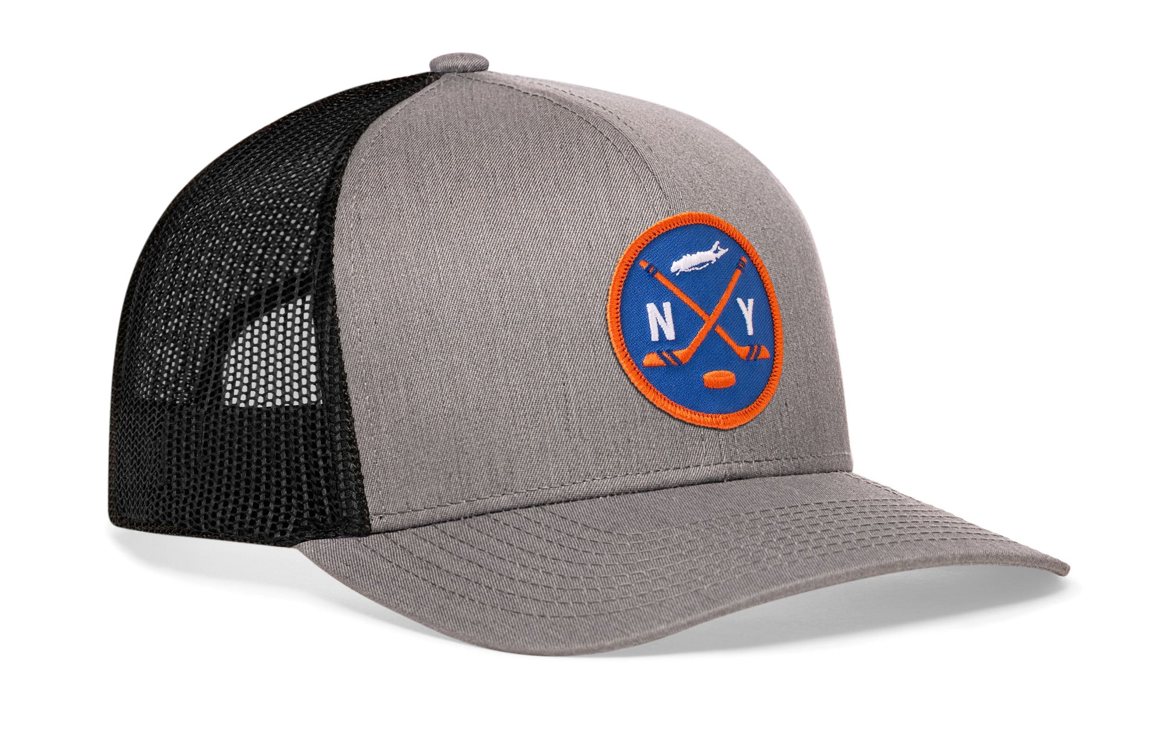 New York Hockey Trucker Hat  |  NY X Snapback