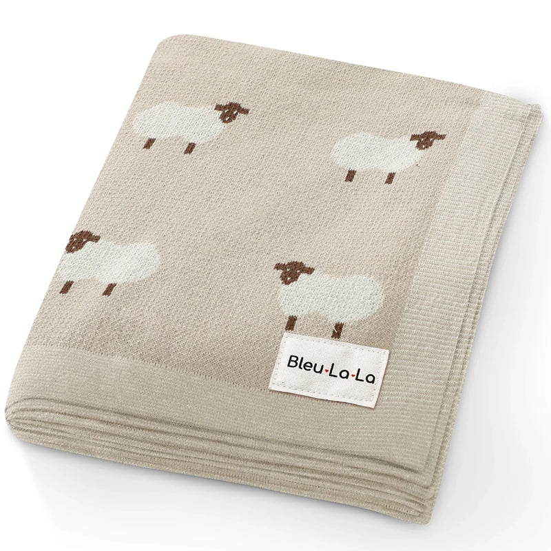 Whimsy Collection - Luxury 100% Cotton Knit Swaddle Baby Blanket - BIG FRENCHIES
