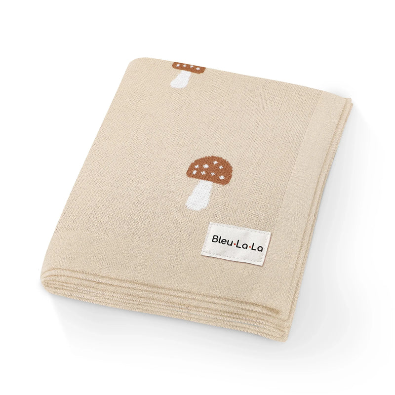 Luxury Knit Mushroom Swaddle Baby Blanket - BIG FRENCHIES