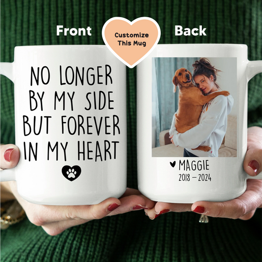 No Longer By My Side Pet Memorial Custom Mug - BIG FRENCHIES