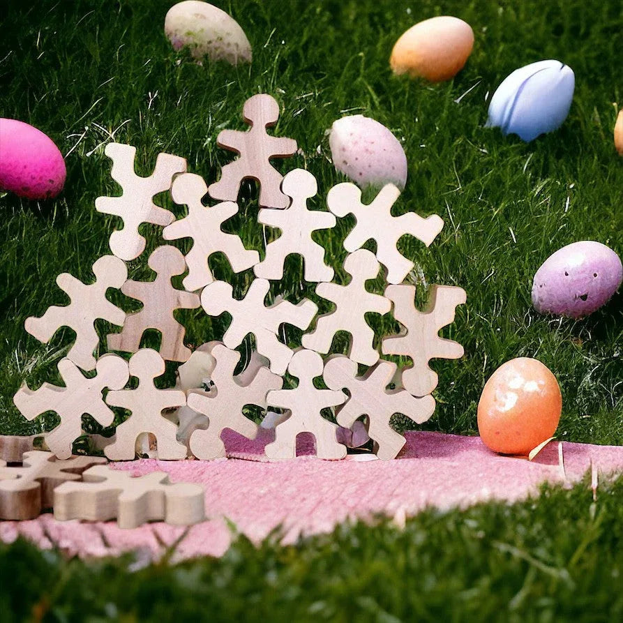 32-Piece Wooden Little Balancing People Stacking Set | Mindful Open-Ended Play - BIG FRENCHIES